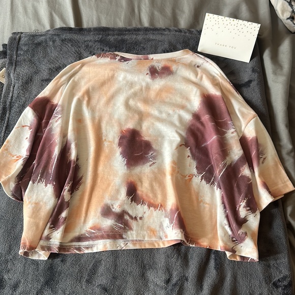 ❣️3/$30 SHEIN oversized tie dye crop top “honey” - Picture 4 of 6